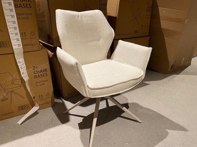 Set van 6 eetkamerstoelen, aj living, salsa, zand - afbeelding 1 van  4