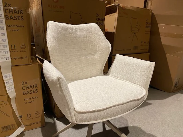 Set van 6 eetkamerstoelen aj living, salsa, zand - afbeelding 5 van  5