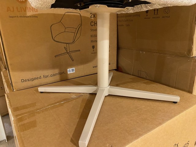 Set van 6 eetkamerstoelen aj living, wiep, grijs - afbeelding 4 van  5