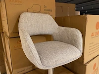 Set van 6 eetkamerstoelen aj living, wiep, grijs - afbeelding 2 van  5