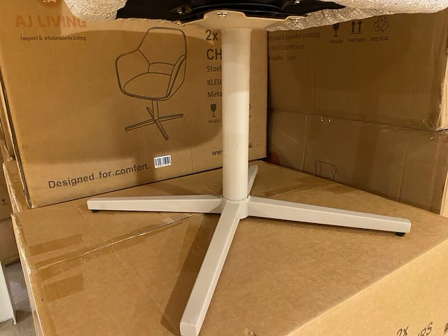 Set van 6 eetkamerstoelen aj living, wiep, grijs - afbeelding 4 van  5