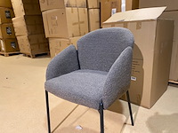 Set van 6 eetkamerstoelen, bruin - afbeelding 2 van  4