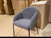 Set van 6 eetkamerstoelen, bruin - afbeelding 2 van  4