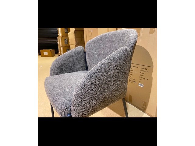 Set van 6 eetkamerstoelen, bruin - afbeelding 3 van  4
