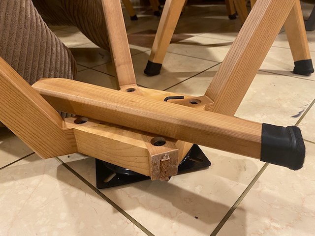 Set van 6 eetkamerstoelen, bruin - afbeelding 3 van  6