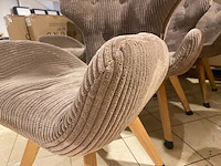 Set van 6 eetkamerstoelen, bruin - afbeelding 5 van  6