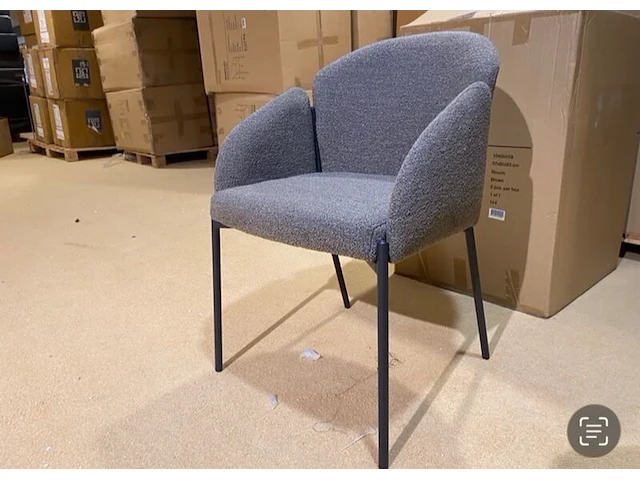Set van 6 eetkamerstoelen, bruin - afbeelding 1 van  5