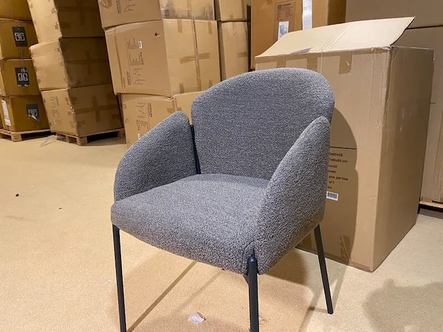 Set van 6 eetkamerstoelen, bruin - afbeelding 3 van  5