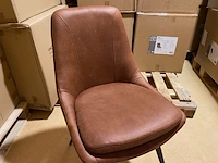 Set van 6 eetkamerstoelen, cognac - afbeelding 5 van  6