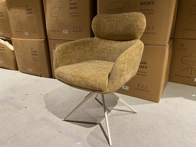 Set van 6 eetkamerstoelen, danny, zand - afbeelding 1 van  4