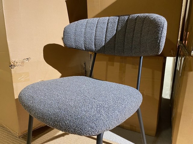 Set van 6 eetkamerstoelen, grijs - afbeelding 2 van  4