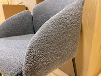 Set van 6 eetkamerstoelen, grijs - afbeelding 3 van  4