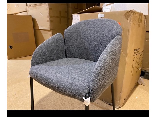 Set van 6 eetkamerstoelen, grijs - afbeelding 2 van  3