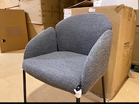 Set van 6 eetkamerstoelen, grijs - afbeelding 2 van  3