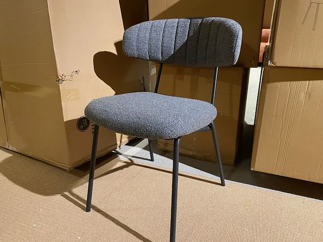 Set van 6 eetkamerstoelen, grijs - afbeelding 1 van  5
