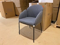 Set van 6 eetkamerstoelen, grijs