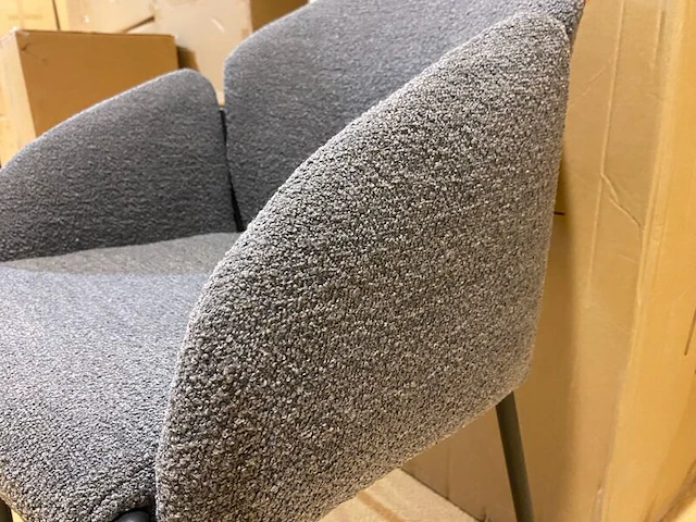 Set van 6 eetkamerstoelen, grijs - afbeelding 5 van  5