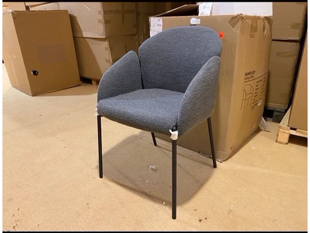 Set van 6 eetkamerstoelen, grijs - afbeelding 1 van  6