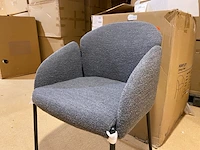 Set van 6 eetkamerstoelen, grijs - afbeelding 5 van  6