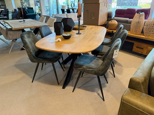 Set van 6 eetkamerstoelen groen - afbeelding 1 van  7