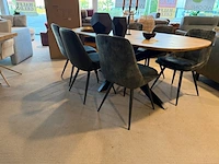 Set van 6 eetkamerstoelen groen - afbeelding 2 van  7