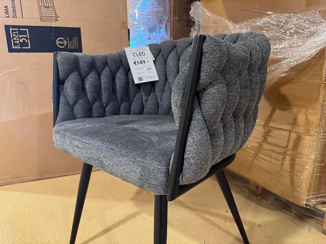 Set van 6 eetkamerstoelen home bound by ky, cleo, antraciet - afbeelding 2 van  3