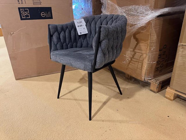 Set van 6 eetkamerstoelen home bound by ky, cleo, antraciet - afbeelding 1 van  3