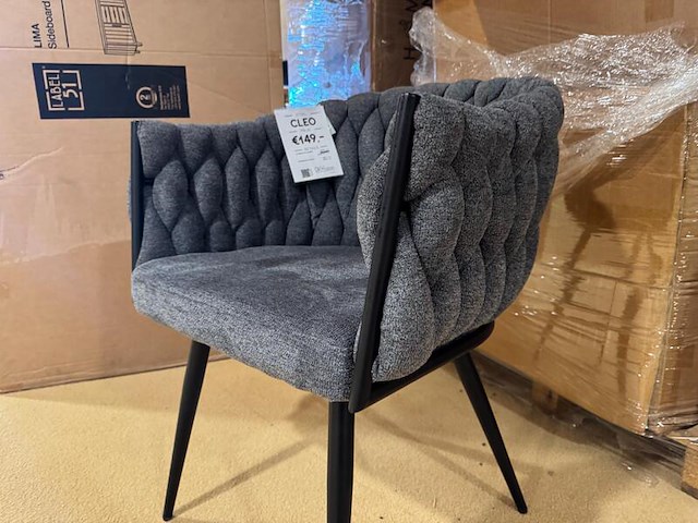 Set van 6 eetkamerstoelen home bound by ky, cleo, antraciet - afbeelding 2 van  3