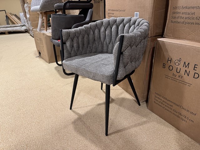 Set van 6 eetkamerstoelen home bound by ky, cleo, taupe - afbeelding 1 van  4