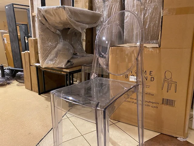 Set van 6 eetkamerstoelen homebound, elsa, antraciet - afbeelding 2 van  3