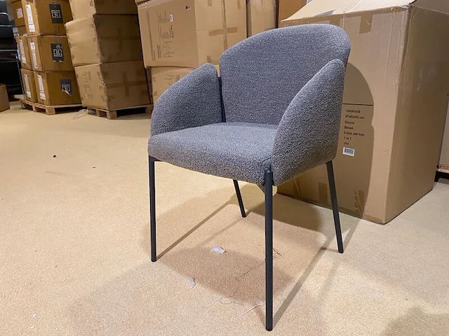 Set van 6 eetkamerstoelen label51, huntley, bruin - afbeelding 1 van  4