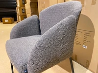 Set van 6 eetkamerstoelen label51, huntley, bruin - afbeelding 3 van  4