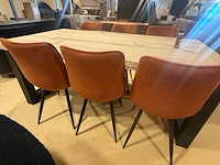Set van 6 eetkamerstoelen label51, jort, rust - afbeelding 4 van  6