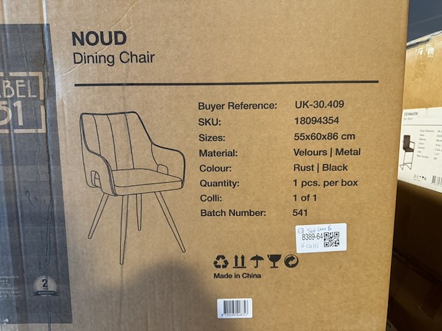 Set van 6 eetkamerstoelen, label51, noud, rust - afbeelding 5 van  5