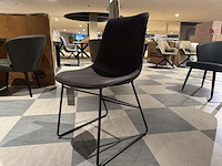 Set van 6 eetkamerstoelen, label51, slim, antraciet - afbeelding 1 van  5