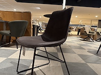 Set van 6 eetkamerstoelen, label51, slim, antraciet - afbeelding 3 van  5