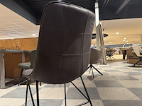 Set van 6 eetkamerstoelen, label51, slim, antraciet - afbeelding 4 van  5