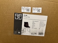 Set van 6 eetkamerstoelen, label51, slim, antraciet - afbeelding 5 van  5