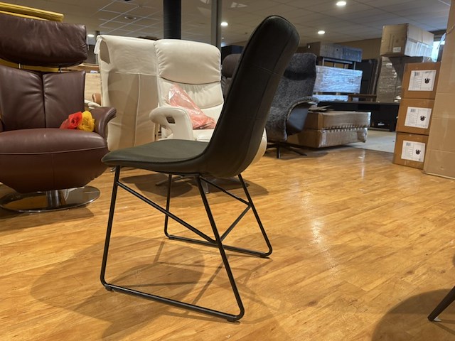 Set van 6 eetkamerstoelen, label51, slim, army - afbeelding 3 van  5