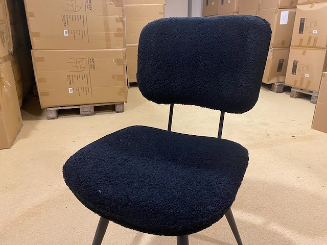 Set van 6 eetkamerstoelen label51, ted, zwart - afbeelding 2 van  4