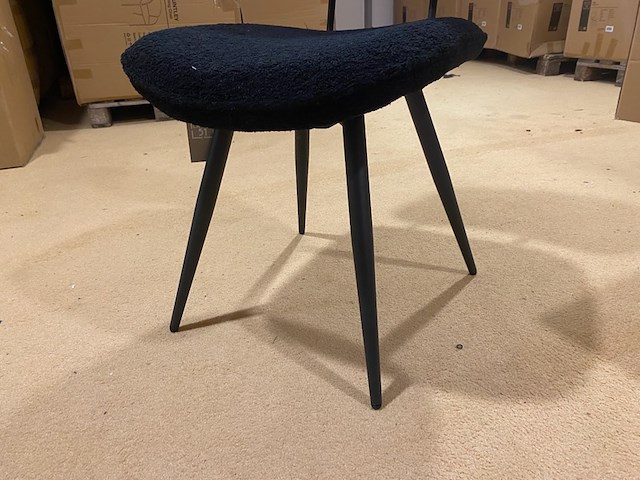 Set van 6 eetkamerstoelen label51, ted, zwart - afbeelding 3 van  4