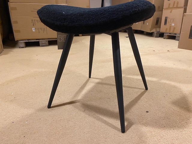 Set van 6 eetkamerstoelen label51, ted, zwart - afbeelding 3 van  5
