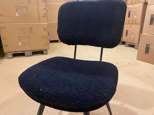 Set van 6 eetkamerstoelen label51, ted, zwart - afbeelding 2 van  4