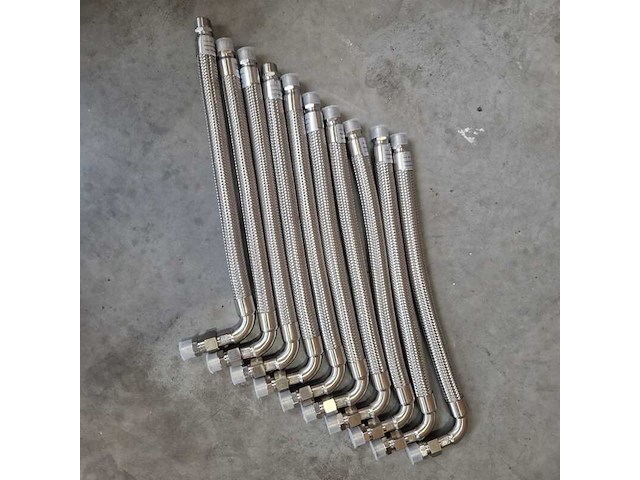 Set van 8 stuks flexibele metalen slang (fe-)male bsp (3/4 duims), lengte 500mm., rvs305 - afbeelding 1 van  1