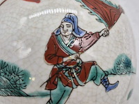 Set van aziatische gemberpotten met krijgersdecor - afbeelding 6 van  9