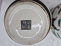 Set van aziatische gemberpotten met krijgersdecor - afbeelding 7 van  9