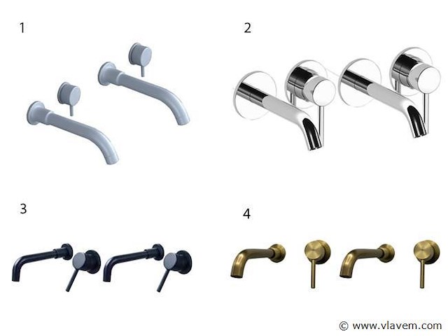 Set van inbouw mengkranen - afbeelding 3 van  7