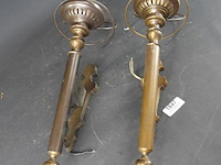 Set van twee messing empirestijl wandkandelaren - afbeelding 2 van  5