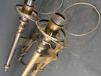 Set van twee messing empirestijl wandkandelaren - afbeelding 4 van  5