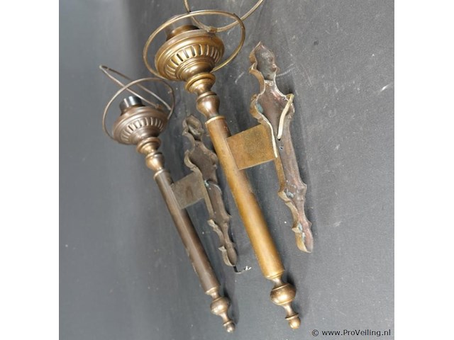 Set van twee messing empirestijl wandkandelaren - afbeelding 5 van  5